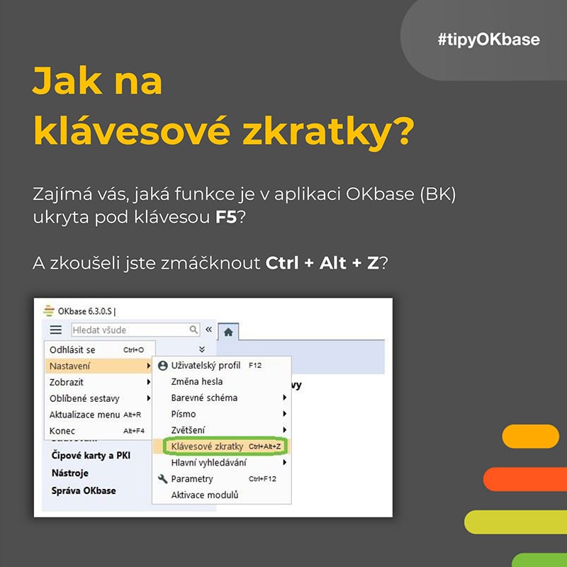 Tipy a návody - Klávesové zkratky